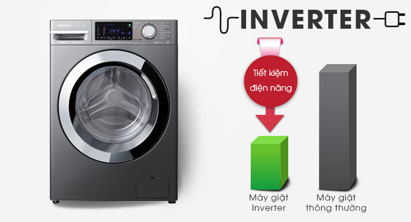Máy giặt NA-V10FX1LVT với công nghệ inverter