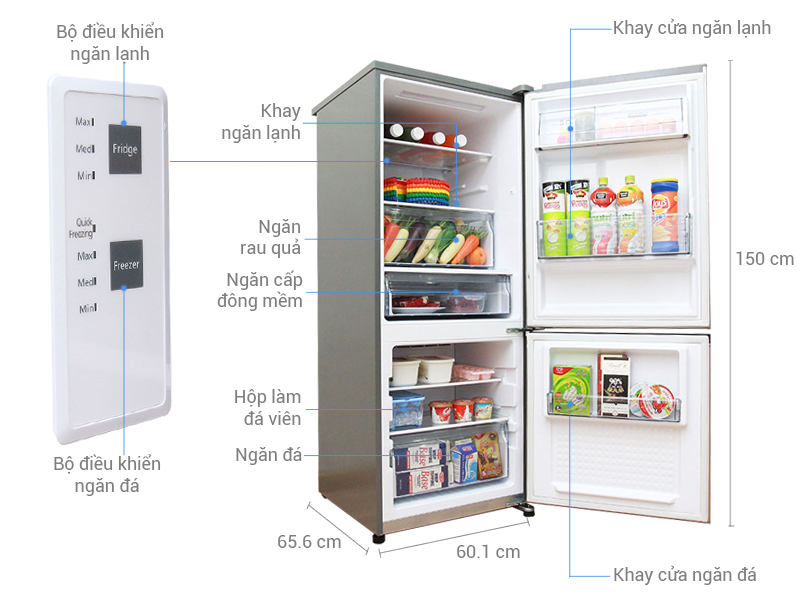 Tủ lạnh Panasonic Inverter 410 lít NR-BX460WSVN - Điện máy Đông SaPa