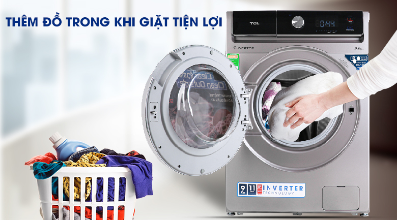 Máy giặt TCL Inverter 9 Kg TWF90-K14508DC04