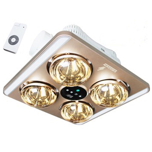 Đèn sưởi nhà tắm 4 bóng âm trần LED HE9 - Điều khiển từ xa