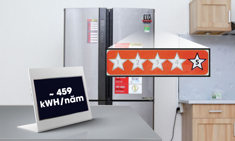 Tủ lạnh Sharp SJ-FX640V-SL 4 cánh cửa Inverter 639 lít
