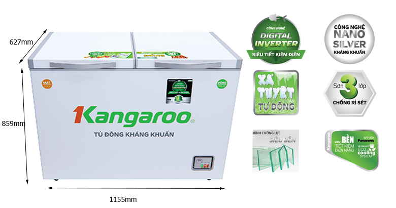 Tủ đông Kangaroo inverter 399 lít KG399IC1