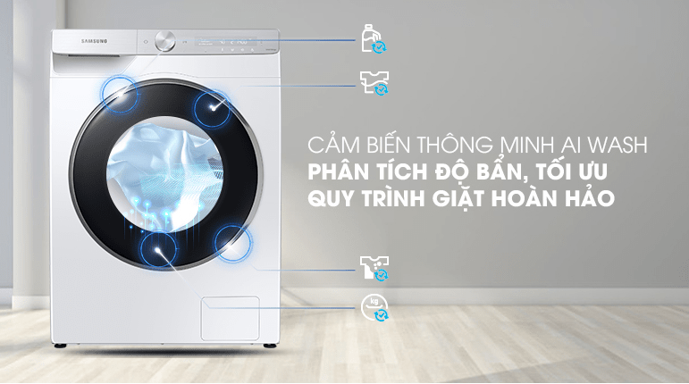Máy giặt Samsung 9kg AI Inverter WW90TP44DSH/SV