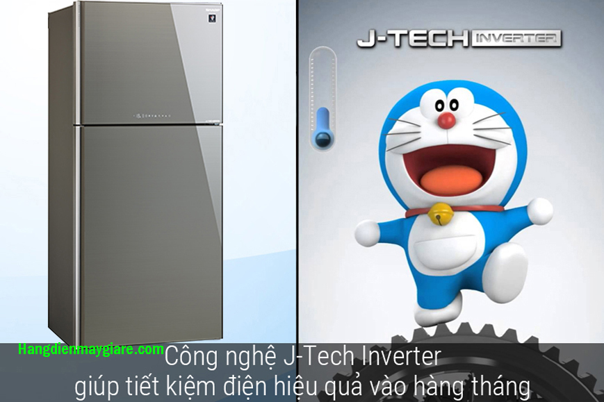 Tủ lạnh Sharp SJ-XP570PG-SL 570 lít 2 cửa Inverter