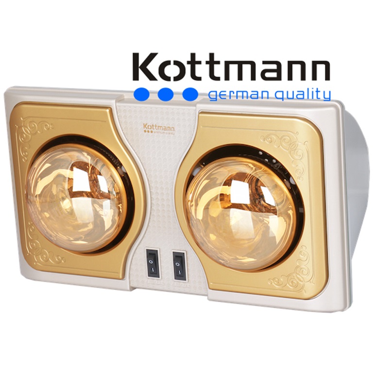 Đèn sưởi nhà tắm Kottmann 2 bóng K2B-H